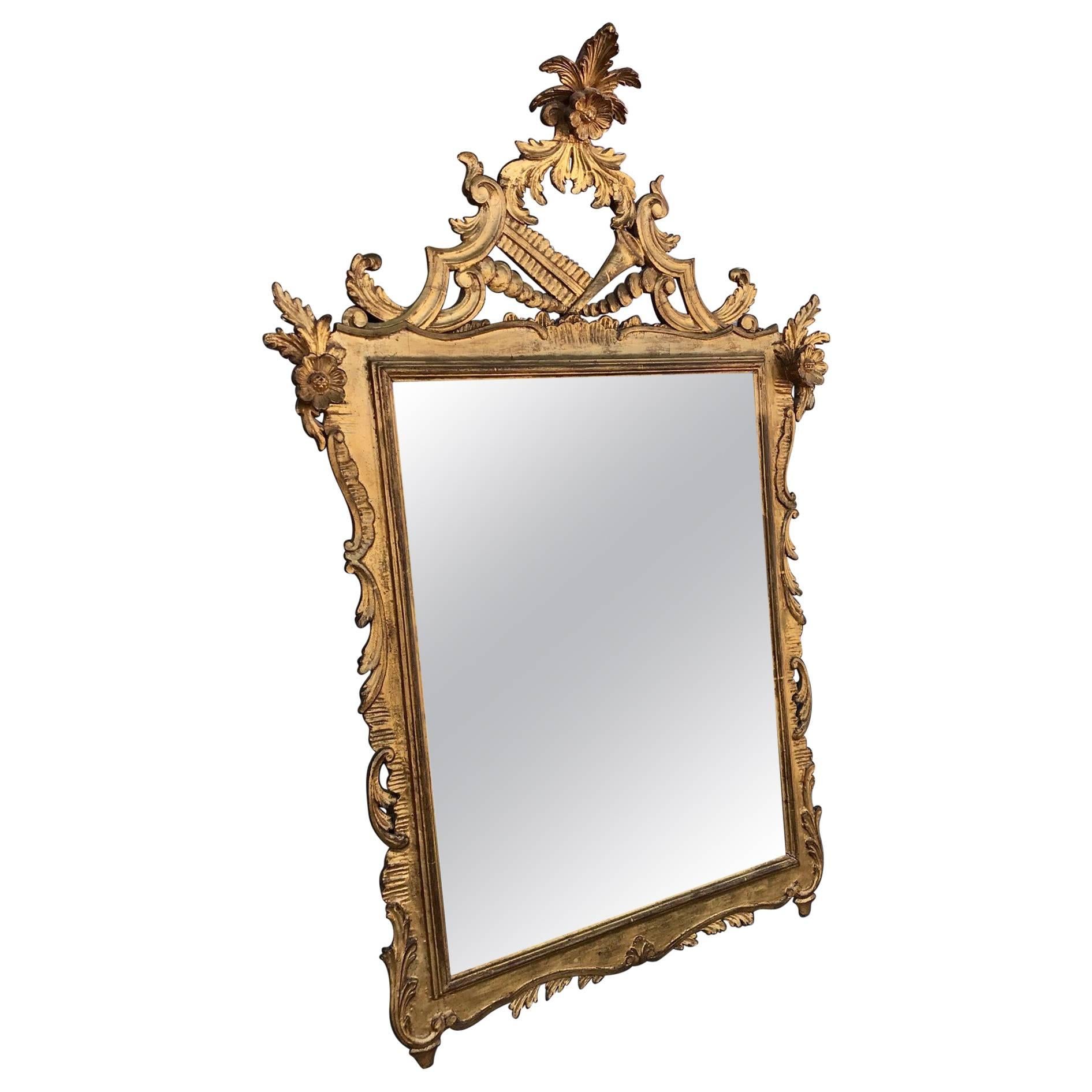 Glamorous Vintage Hollywood Regency Gilt Gold Mirror