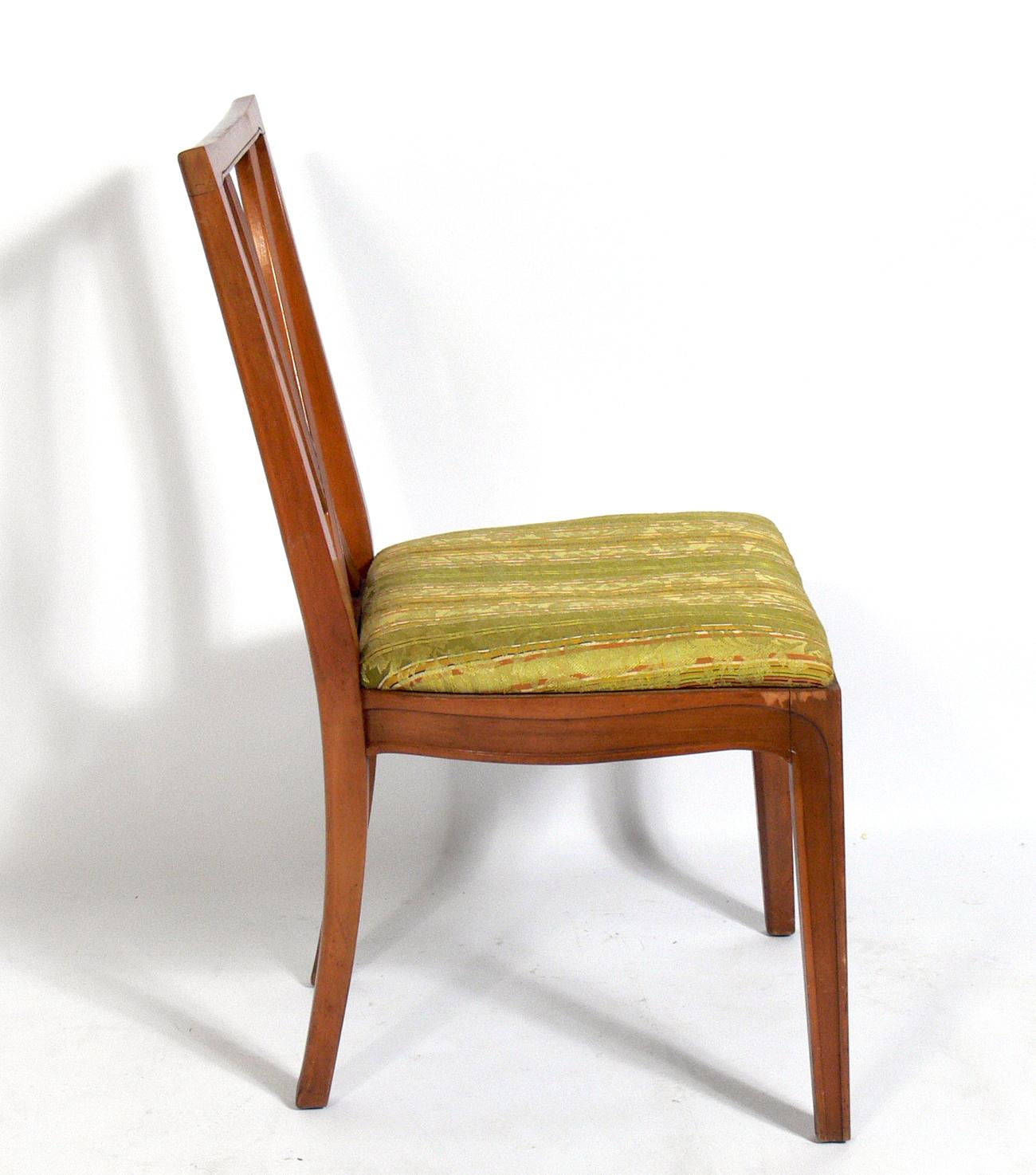 Mid-Century Modern Glamorous X Back Dining Chairs by Tomlinson For Sale