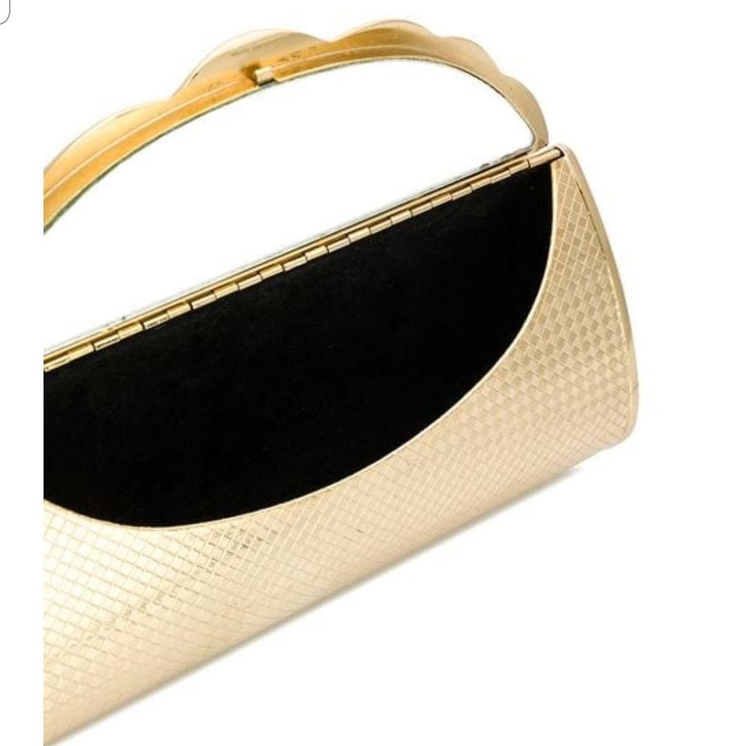 Women's or Men's Glamour 60s Italian Gold Clutch For Sale