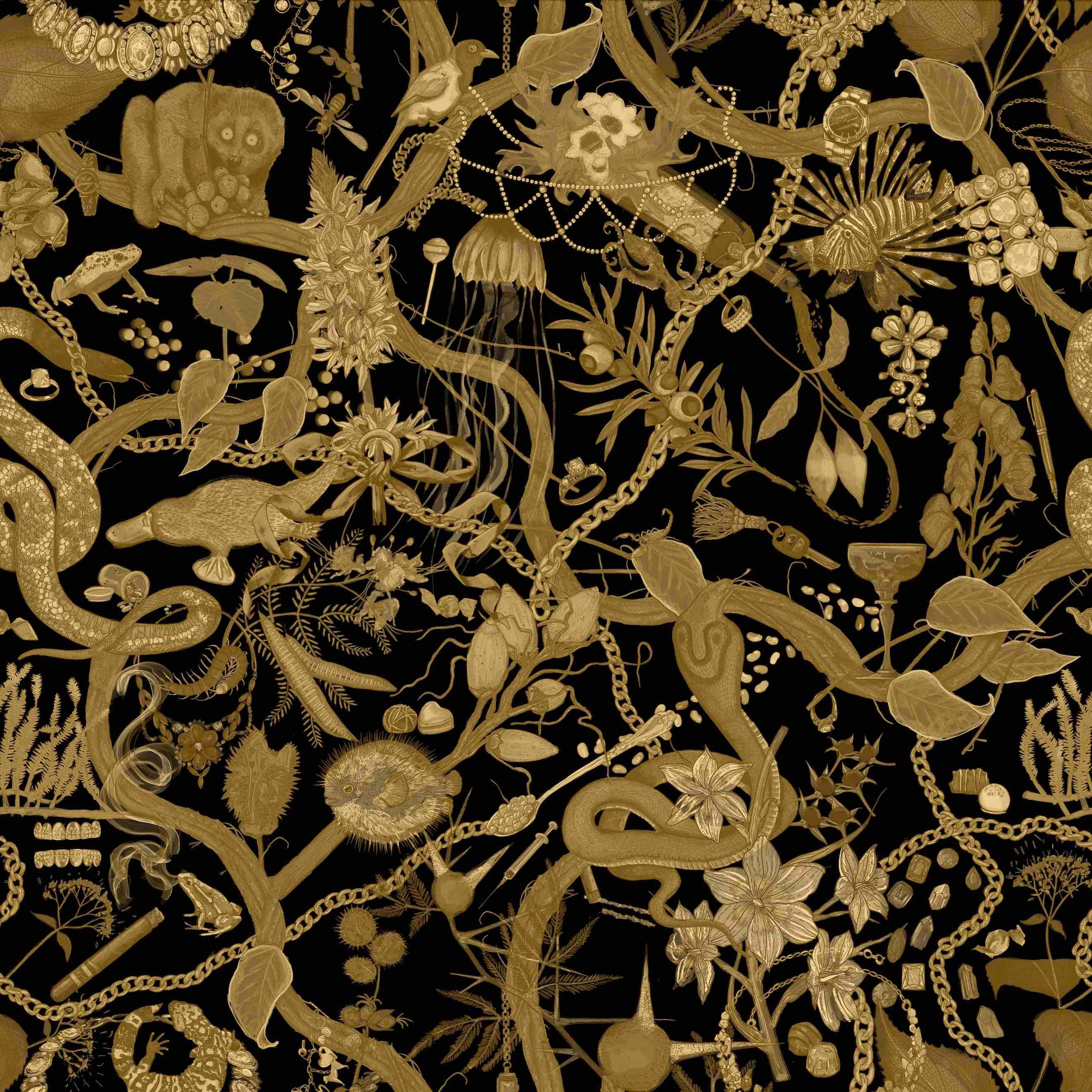 Glamour Life Wallpaper by XAWD  Snakes, chains, drugs and all things glamorous For Sale 8