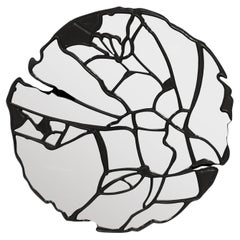 Glance Mirror - Hand-Crafted Black Hammered Brass & Mirror - Boca do Lobo