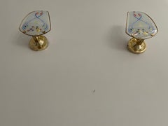 Glas and Gold Metal Pair of Wall Lights by Krämer Leuchten, 1970s, Germany