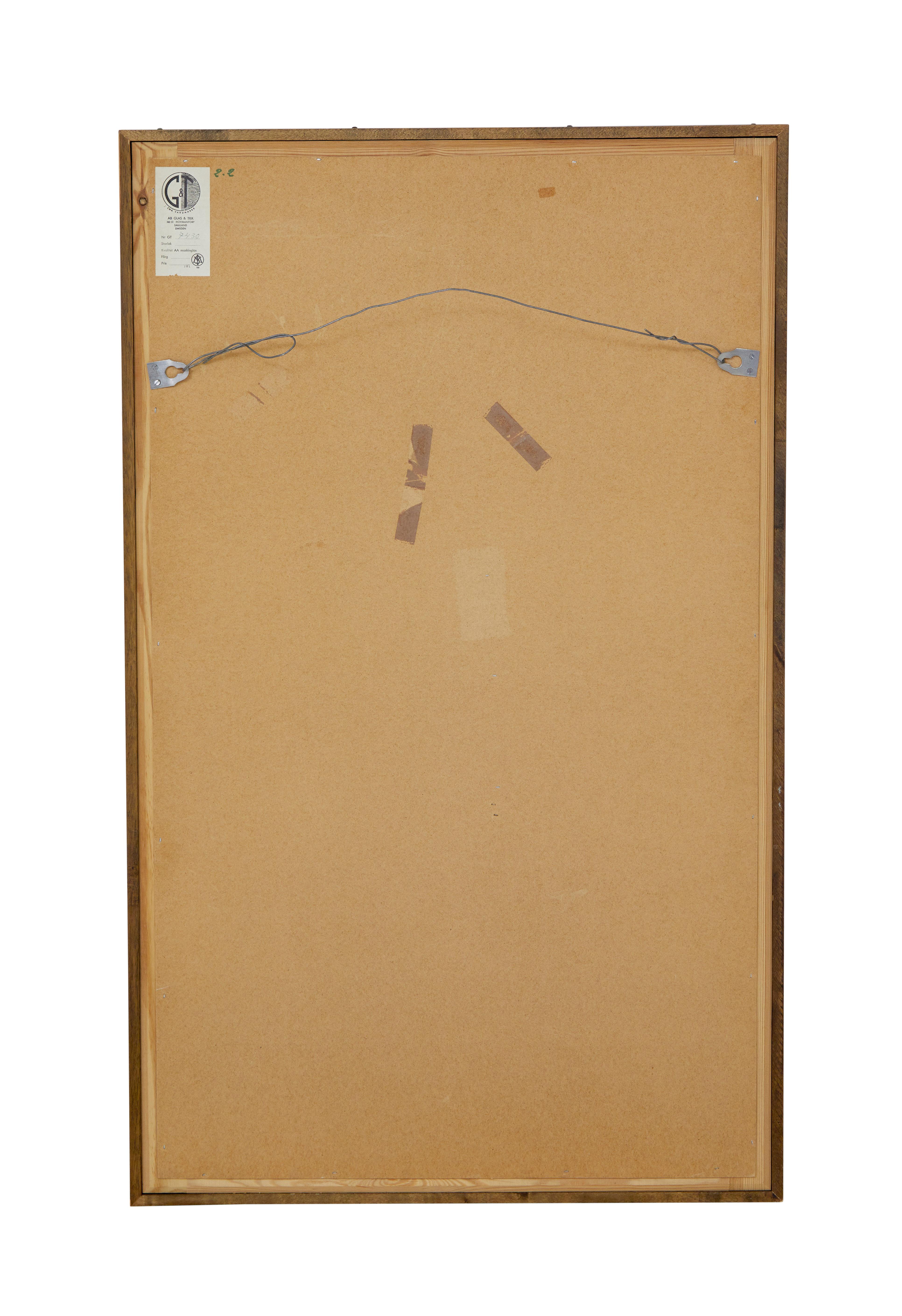 Mid-Century Modern Glas and Tra swedish segmented wall mirror