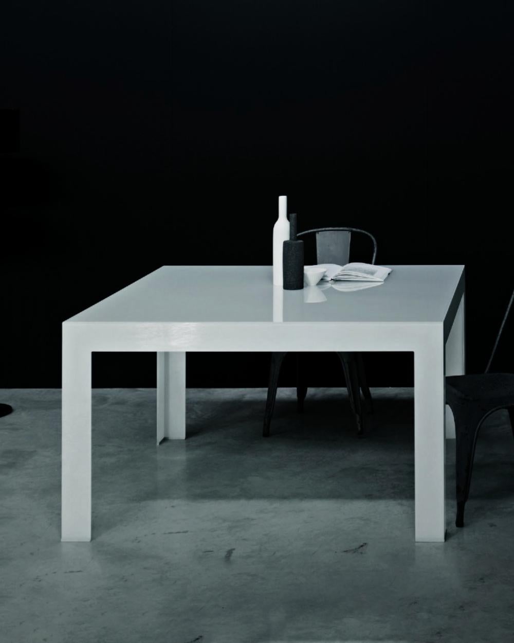 Italian Glas Italia ATLANTIS Rectangular Table in transparent glass by Lorenzo Arosio For Sale