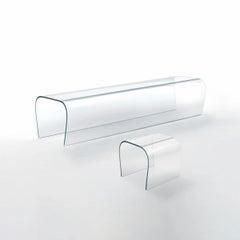 Glas Italia Bent Glass Stool - Extralight Glass - design Naoto Fukasawa