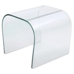 Glas Italia Bent Glass Stool - Extralight Glass - design Naoto Fukasawa