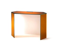 Glas Italia Bisel Console table in Glass by Patricia Urquiola - Ochre