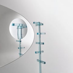 Glas Italia Celeste Oval Wall Mirror 87xH160 cm (34.3x63 in) - Piero Lissoni