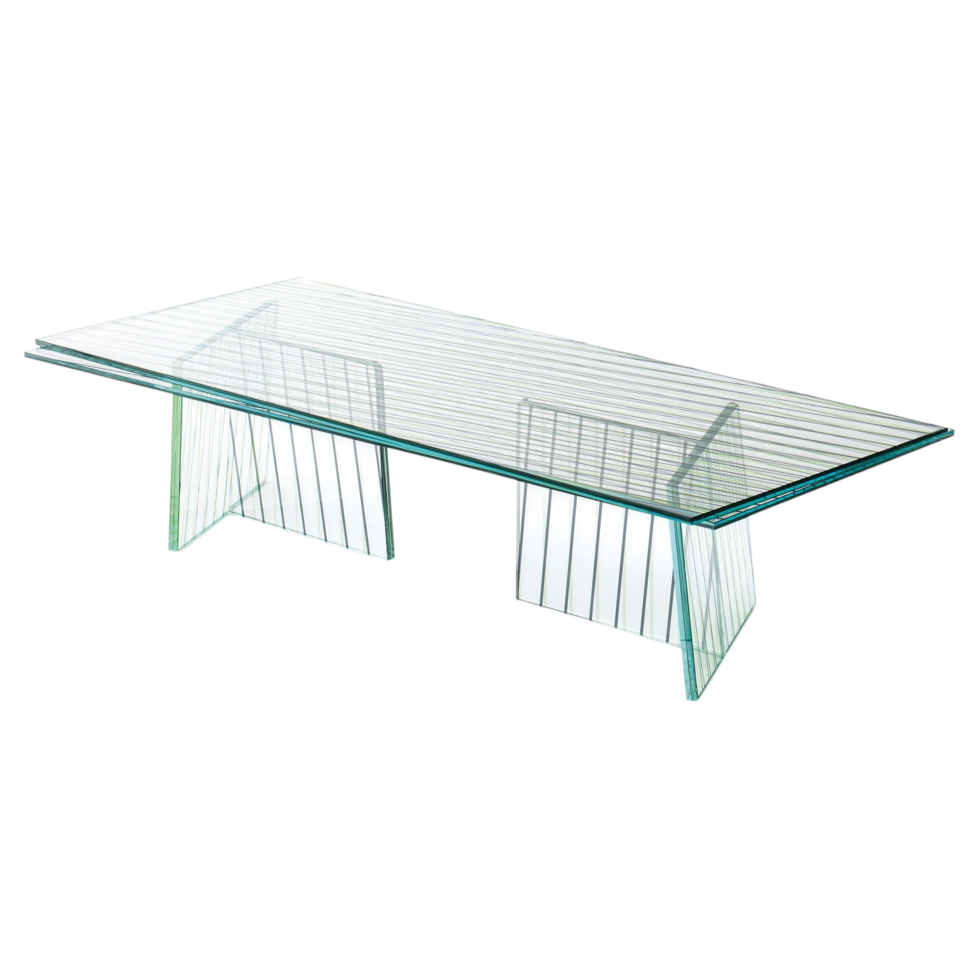 Mesa rectangular Glas Italia Crossing 200cm(78.7in) - Verde - Patricia Urquiola