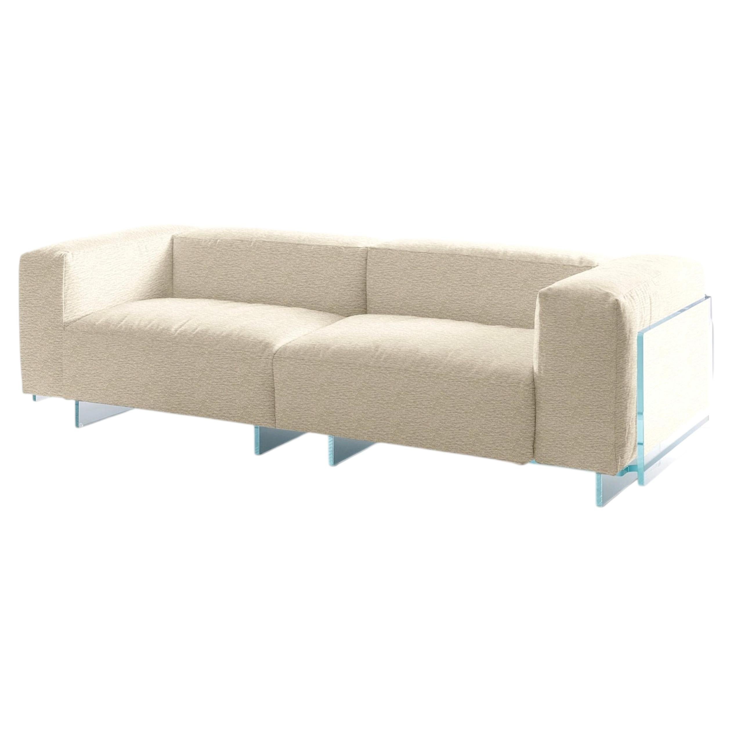 Glas Italia Crystal Lounge Sofa - Extraleichtes Glas - Jean-Marie Massaud im Angebot