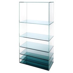 Glas Italia Deep Sea Open Bookcase - Blue glass - design Nendo
