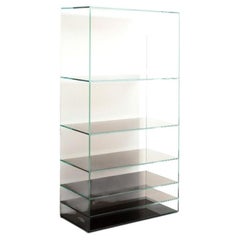 Glas Italia Deep Sea Open Bookcase - Smoked glass - design Nendo