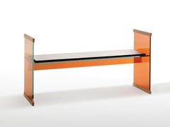 Glas Italia Diapositive Bank - Rotes Siena Glas - Ronan & Erwan Bouroullec