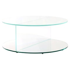 Glas Italia Doble Coffee Table Ø90 cm (35.4 in) in Glass by Patricia Urquiola