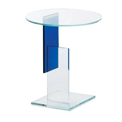 Glas Italia Don Gerrit Coffee Table Glass - design Jean-Marie Massaud - Blue