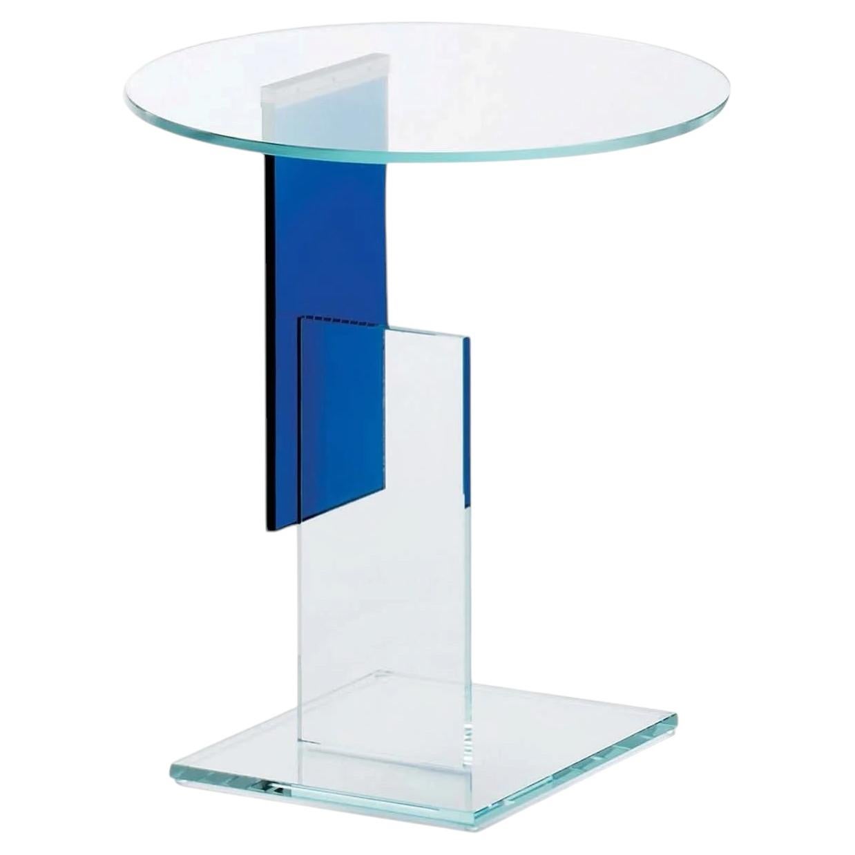 Glas Italia Don Gerrit Coffee Table Glass - design Jean-Marie Massaud - Blue