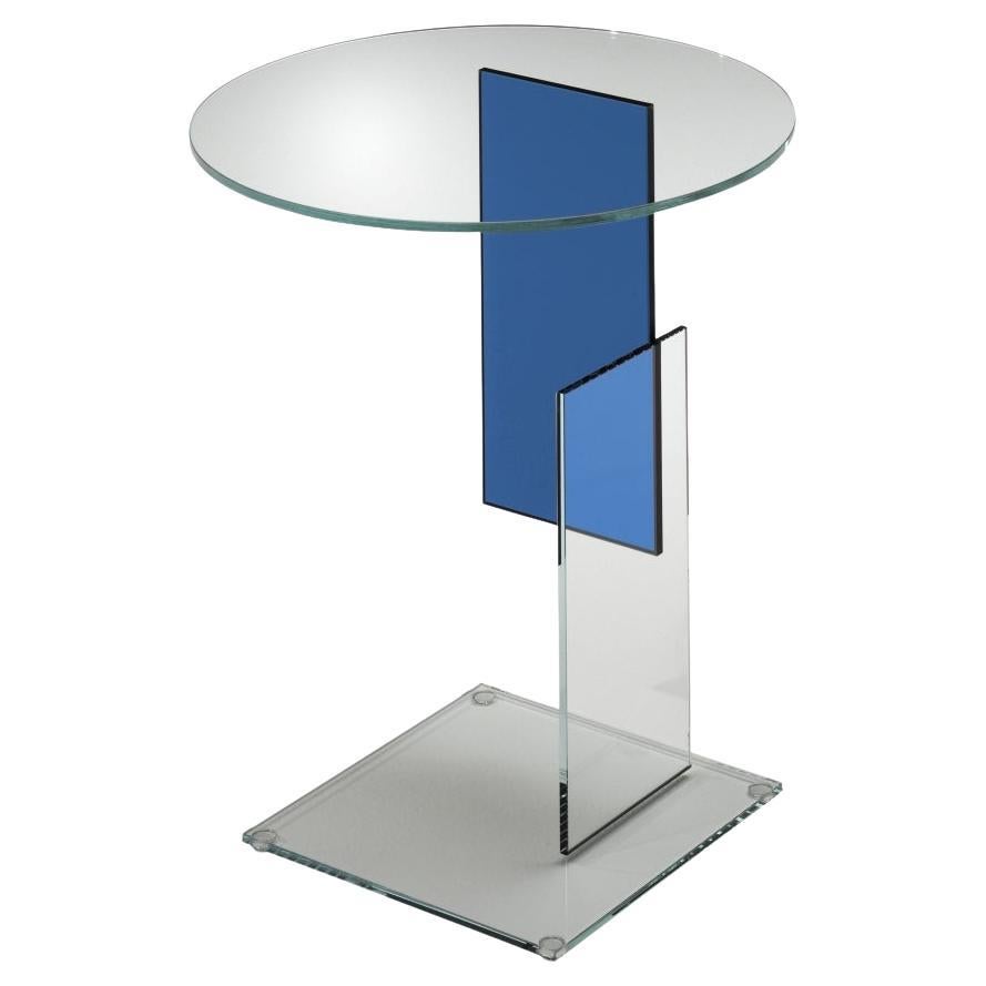 Glas Italia DON GERRIT Niedriger Tisch in Blau von Jean-Marie Massaud