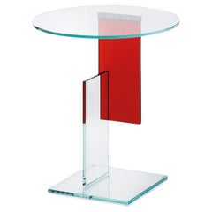 Glas Italia DON GERRIT Niedriger Tisch in Rot von Jean-Marie Massaud