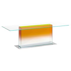 Glas Italia Donald Rectangular Table 230 cm 90.6 in by Philippe Starck - Orange