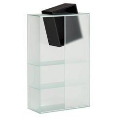 Glas Italia Drift Sliding Door Cabinet H131cm (51.6in) - Nendo Display Cabinet