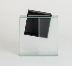 Glas Italia Drift Sliding Door Cabinet H81cm (31.9in) - Nendo - Display Cabinet