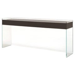 Glas Italia Float Rechteckiger Konsolentisch - Schwarzes Glas - Patrick Norguet