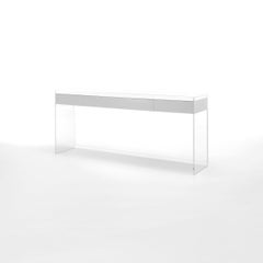 Glas Italia Float Rechteckiger Konsolentisch - Weißes Glas - Patrick Norguet