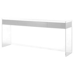 Glas Italia Float Rechteckiger Konsolentisch - Weißes Glas - Patrick Norguet
