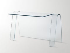 Glas Italia Folio Rechteckiger Schreibtisch aus Glas von Yabu Pushelberg
