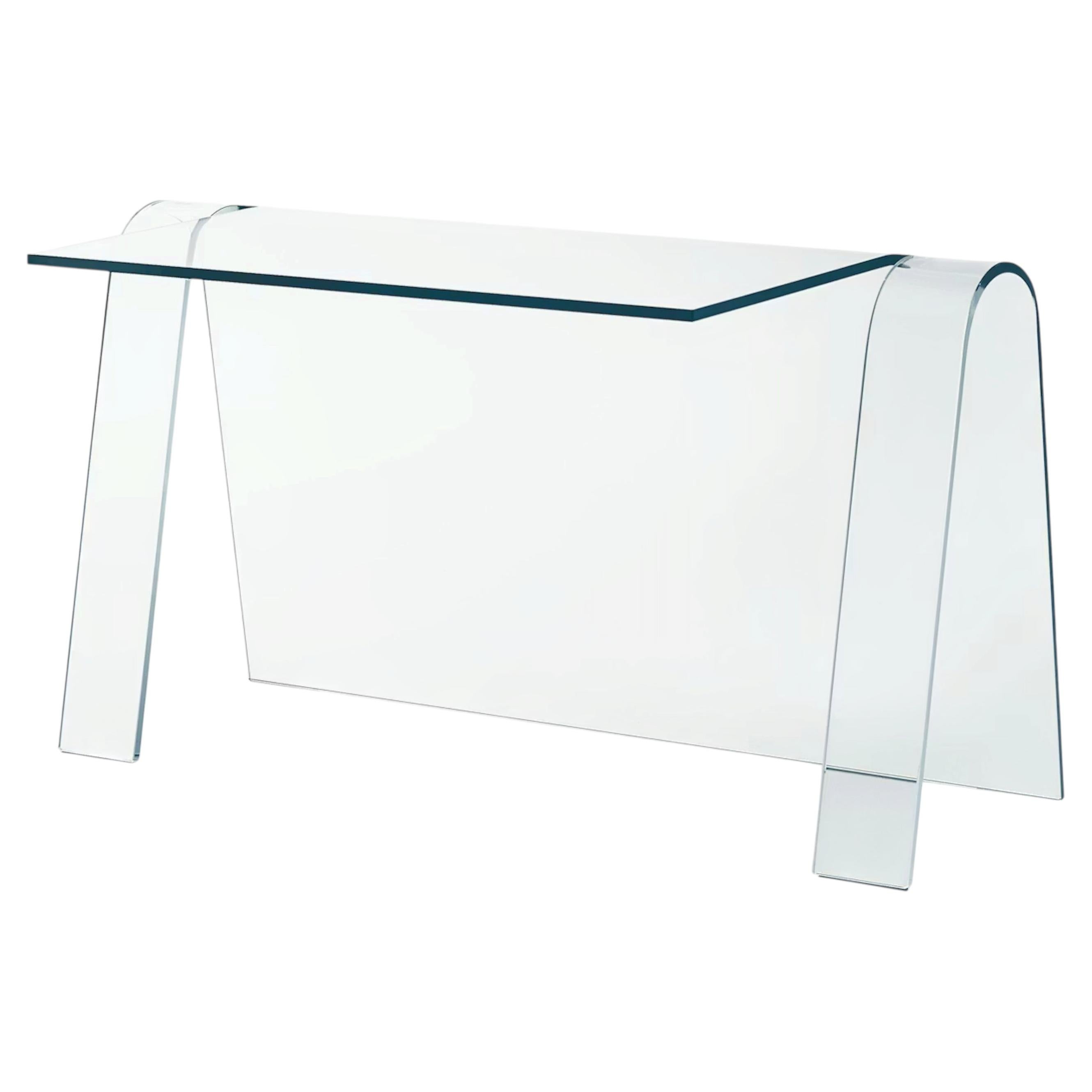 Glas Italia Folio Rectangular Desk in Glass by Yabu Pushelberg For Sale