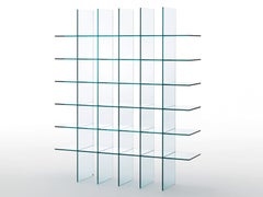 Glas Italia Glass Shelves #1 (1976) Bookshelf in Glass by Shiro Kuramata