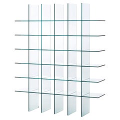 Glas Italia Glass Shelves #1 (1976) Bookshelf in Glass by Shiro Kuramata