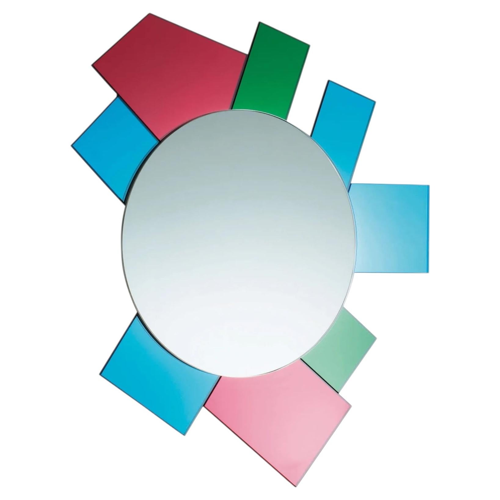 Glas Italia Gli Specchi di Dioniso 6 - Espejo de pared redondo diseño Ettore Sottsass