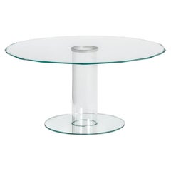 Glas Italia Hub Cut Round Table in Glass by Piero Lissoni 153 cm 60.2 inc