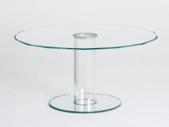 Glas Italia Hub Cut Round Table in Glass by Piero Lissoni 180 cm 70.9 inc