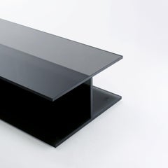 Glas Italia I-Beam Bench 140 cm (55.1 in) Smoked Glass - Jean-Marie Massaud