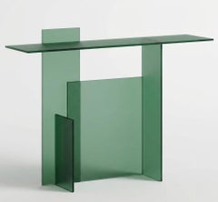 Glas Italia Kazimir Glass Console Green Acid Glass by Michael Anastassiades