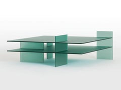 Glas Italia Kazimir Quadratischer Couchtisch aus Glas von Michael Anastassiades