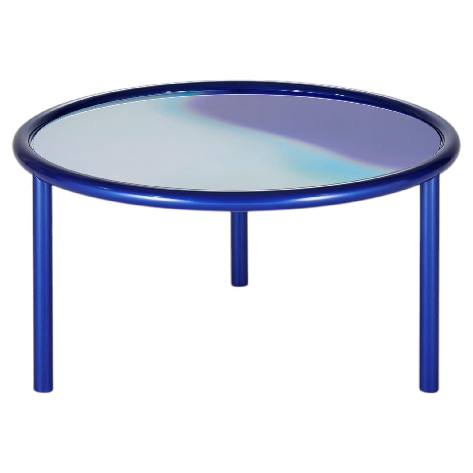 Glas Italy L.A. Sunset Coffee Table Ø79 cm (31.1 in) - Patricia Urquiola - Blue For Sale