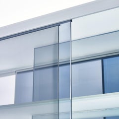 Glas Italia Layers Bookshelf 160 cm (63 in) design Nendo - Blue Gray Violet