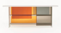 Glas Italia Layers Bücherregal 200 cm (78.7 in) design Nendo - Orange, rot, braun