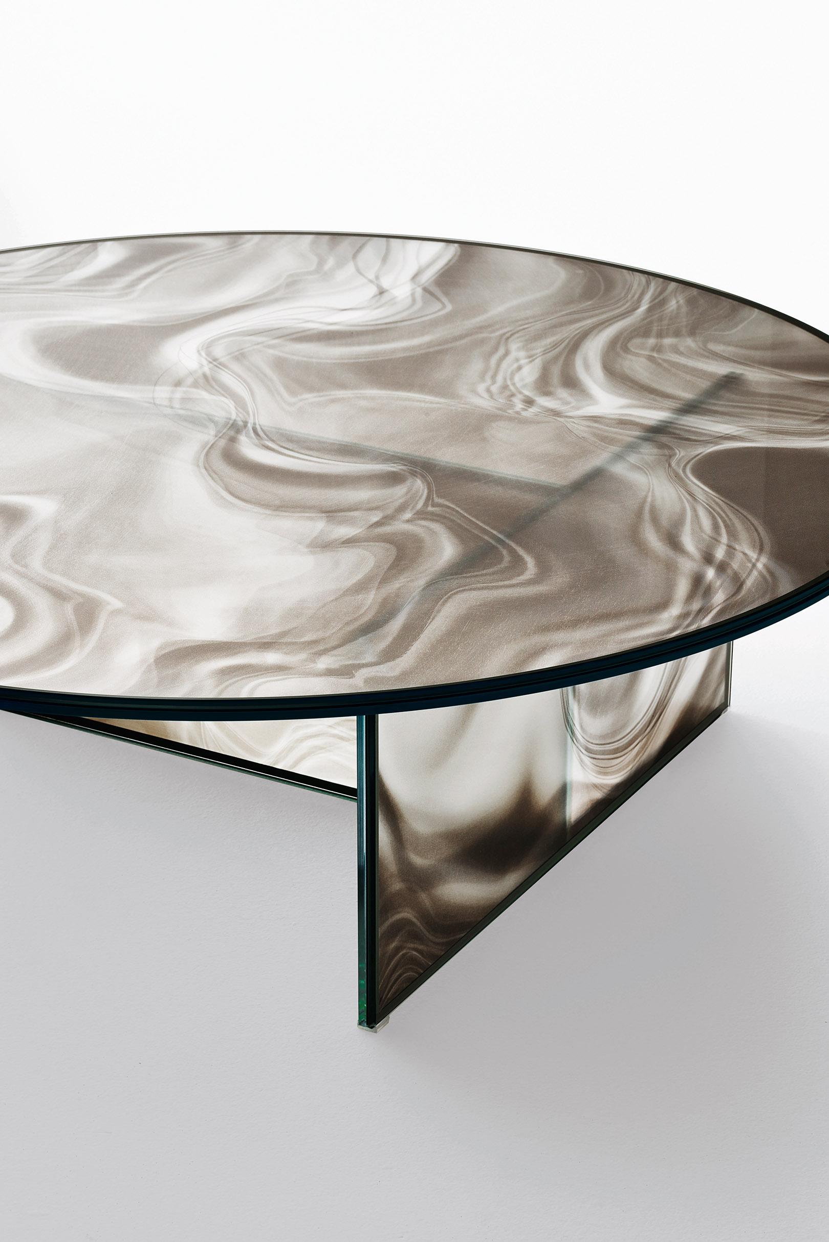 Glass LIQUEFY Coffee Tables Designed by Patricia Urquiola for Glas Italia For Sale