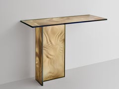 Glas Italia Liquefy Console Table design Patricia Urquiola - Whisky color