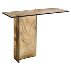 Glas Italia Liquefy Console Table design Patricia Urquiola - Whisky color