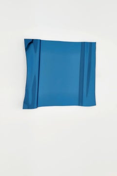 Glas Italia Maestrale Wall Mirror in Glass H 90 cm (35.4in) Piero Lissoni - Blue