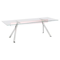 Glas Italia Mari Cristal Rectangular Table 220x90 cm (86.6×35.4 in) Light Pink