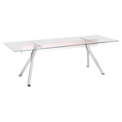 Glas Italia Mari Cristal Rectangular Table 250×90cm (98.4×35.4 in) Light Pink