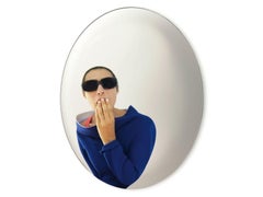 Glas Italia Menteur Round Mirror Ø 80 cm (31.5 in) by Philippe Starck - Concave
