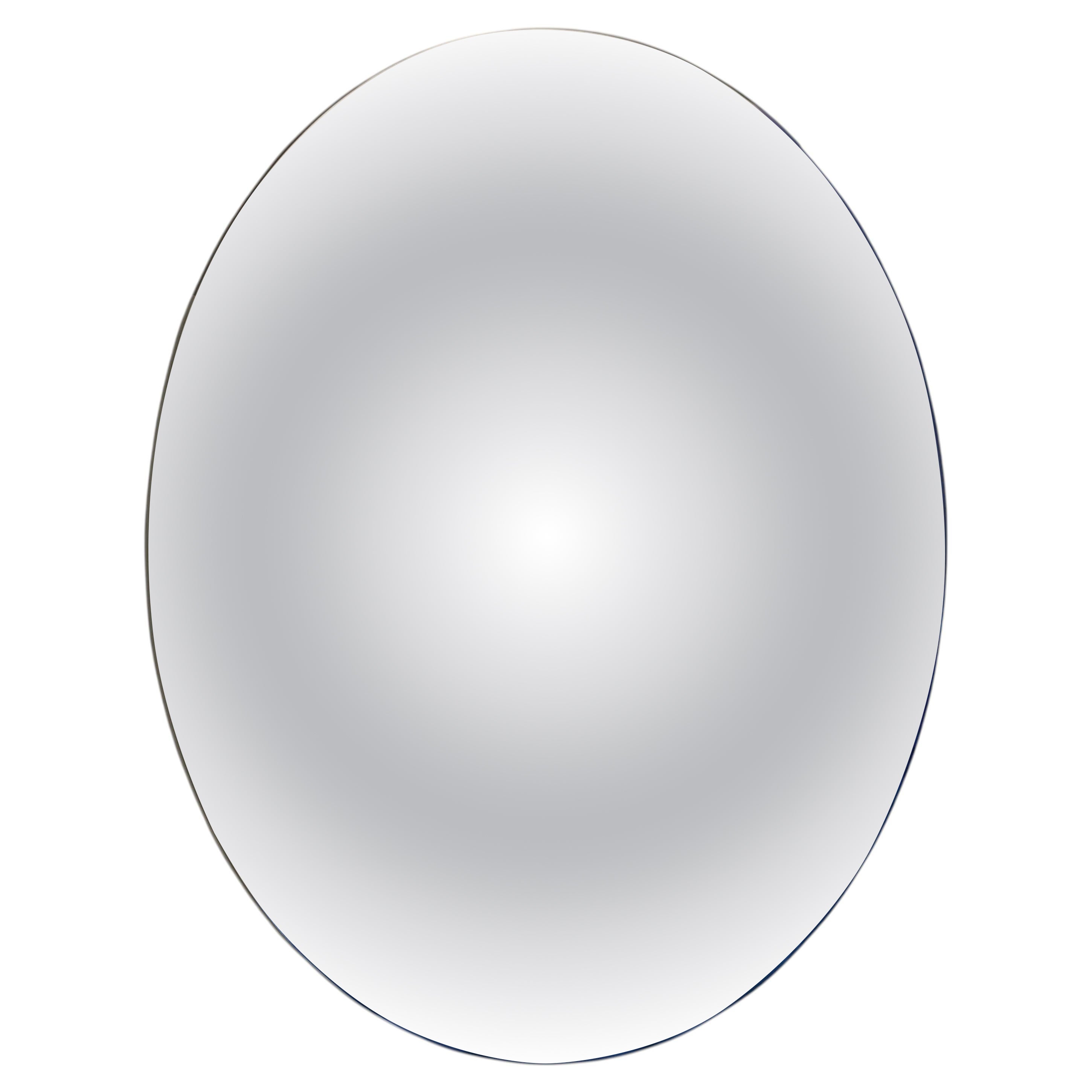 Glas Italia Menteur Round Mirror Ø 80 cm (31.5 in) by Philippe Starck - Convex For Sale