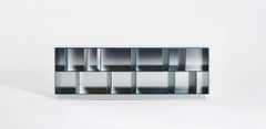 Glas Italia Obliquo Bookcase/Open storage unit - Mirrored Glass - Piero Lissoni